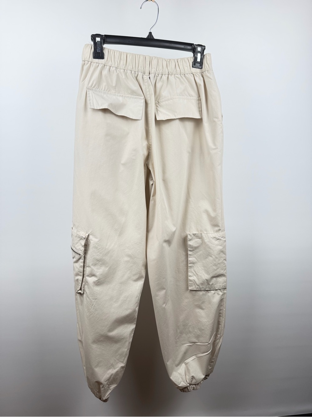 Beige Utility Cargo Joggers for Women - Picture 4 of 8